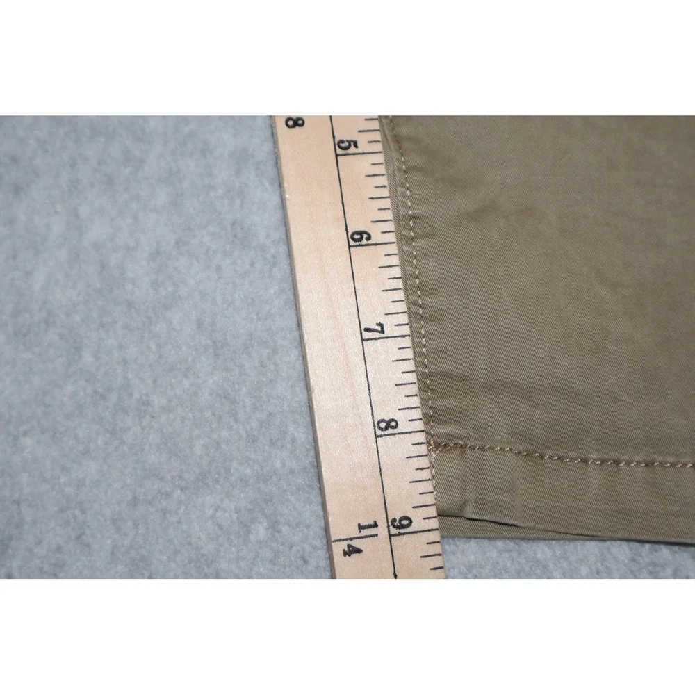 Lucky Brand Shorts Mens 30 Khaki Chino Flat Front Stretch Casual Tan **